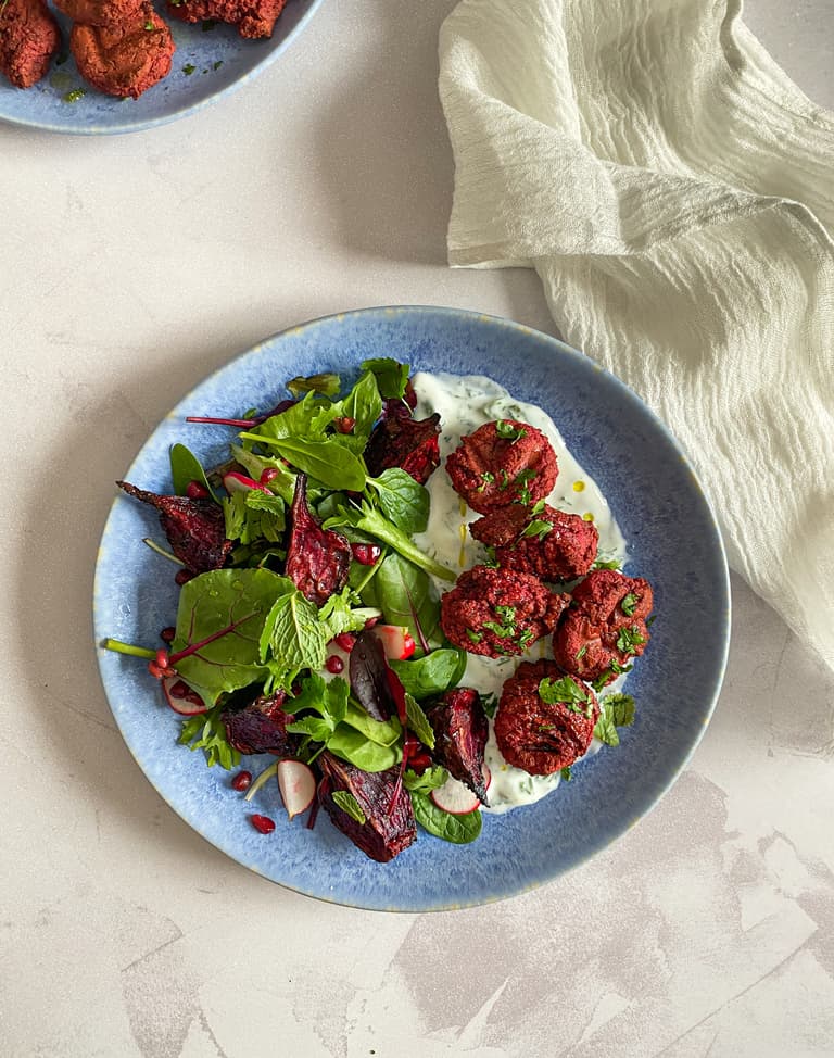 Beetroot Falafel Salad