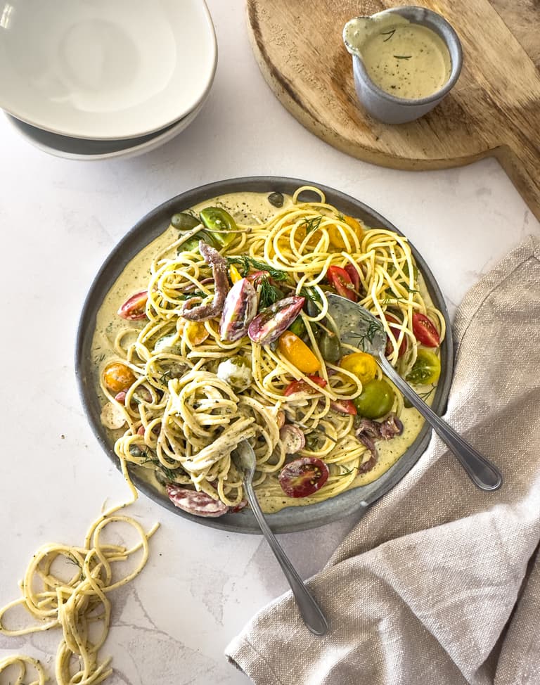 Summer Tonnato & Tomato Spaghetti