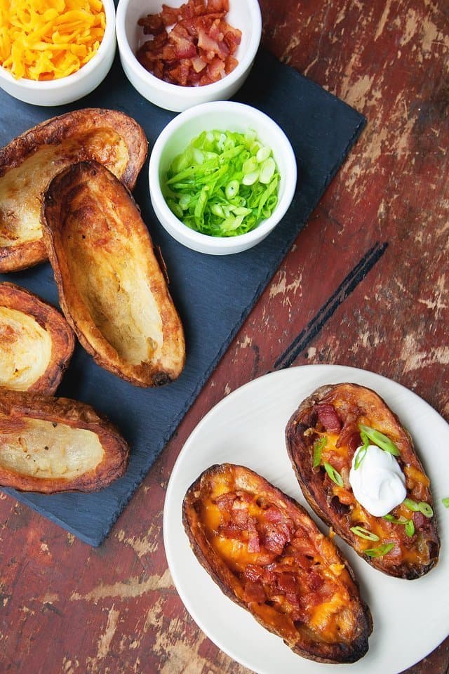 Bacon-Cheddar Stuffed Potato Skins