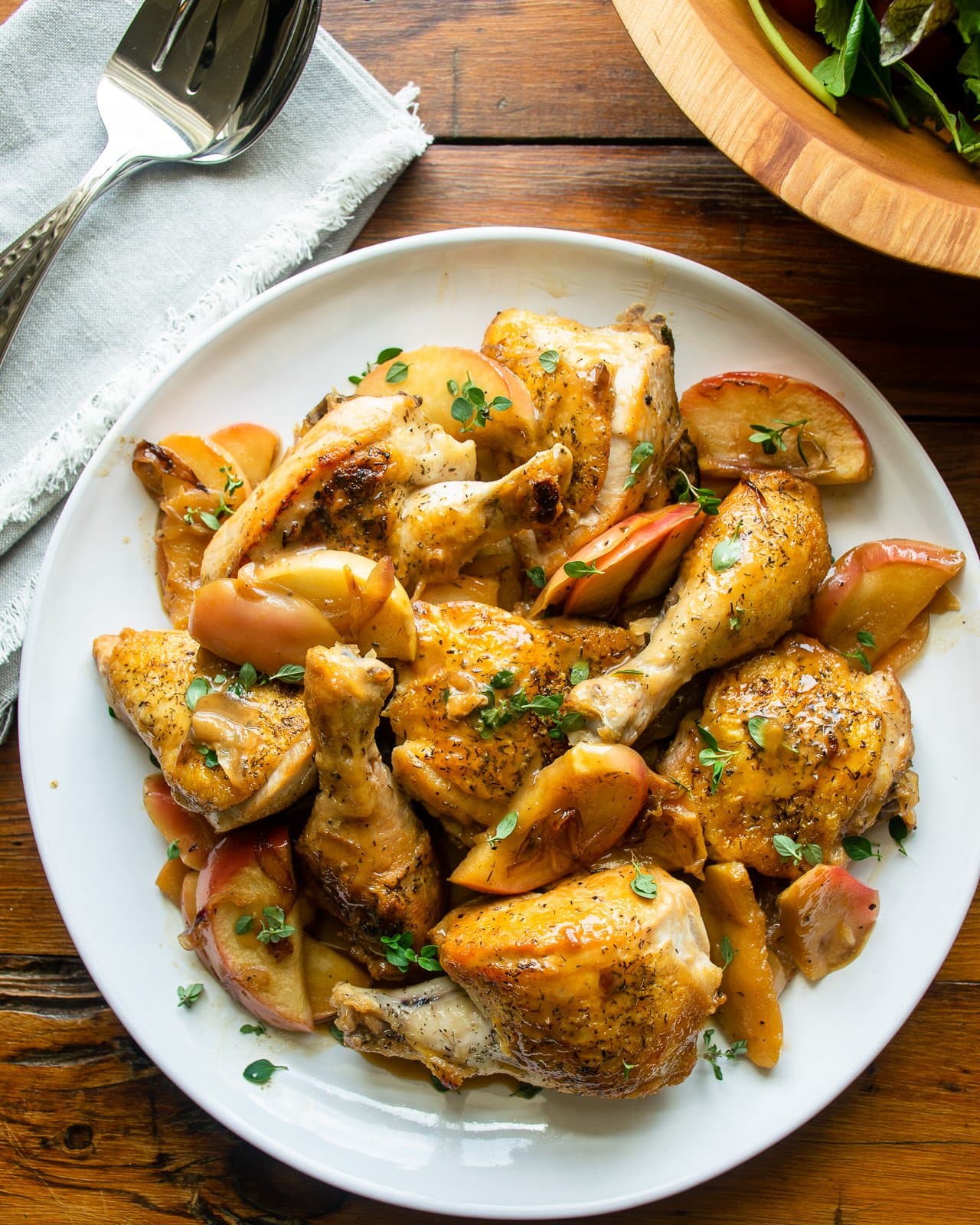 Apple Cider Glazed Chicken & Apples