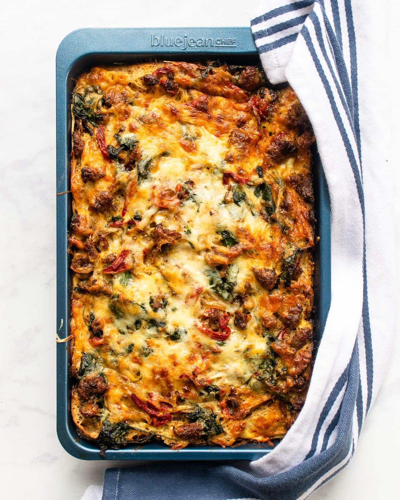 Sausage and Spinach Breakfast Strata