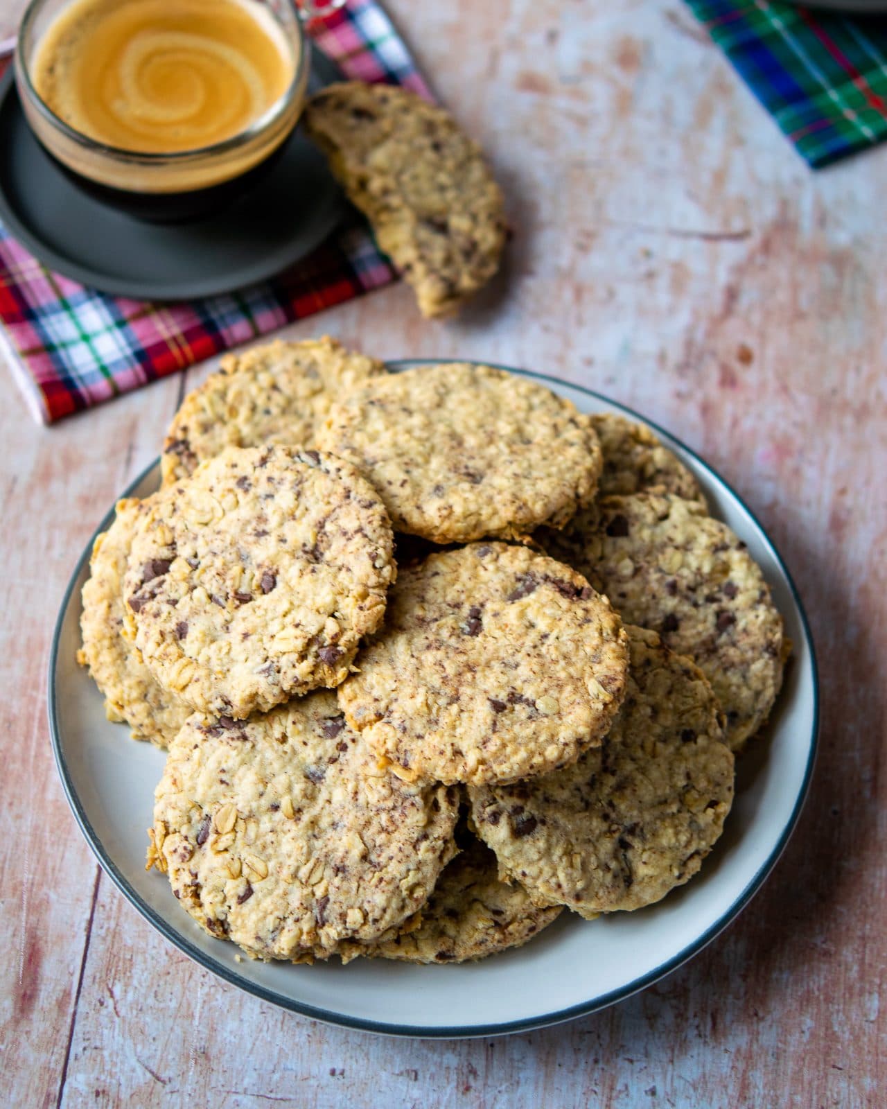 Scottish Dark Chocolate Oat Cookies