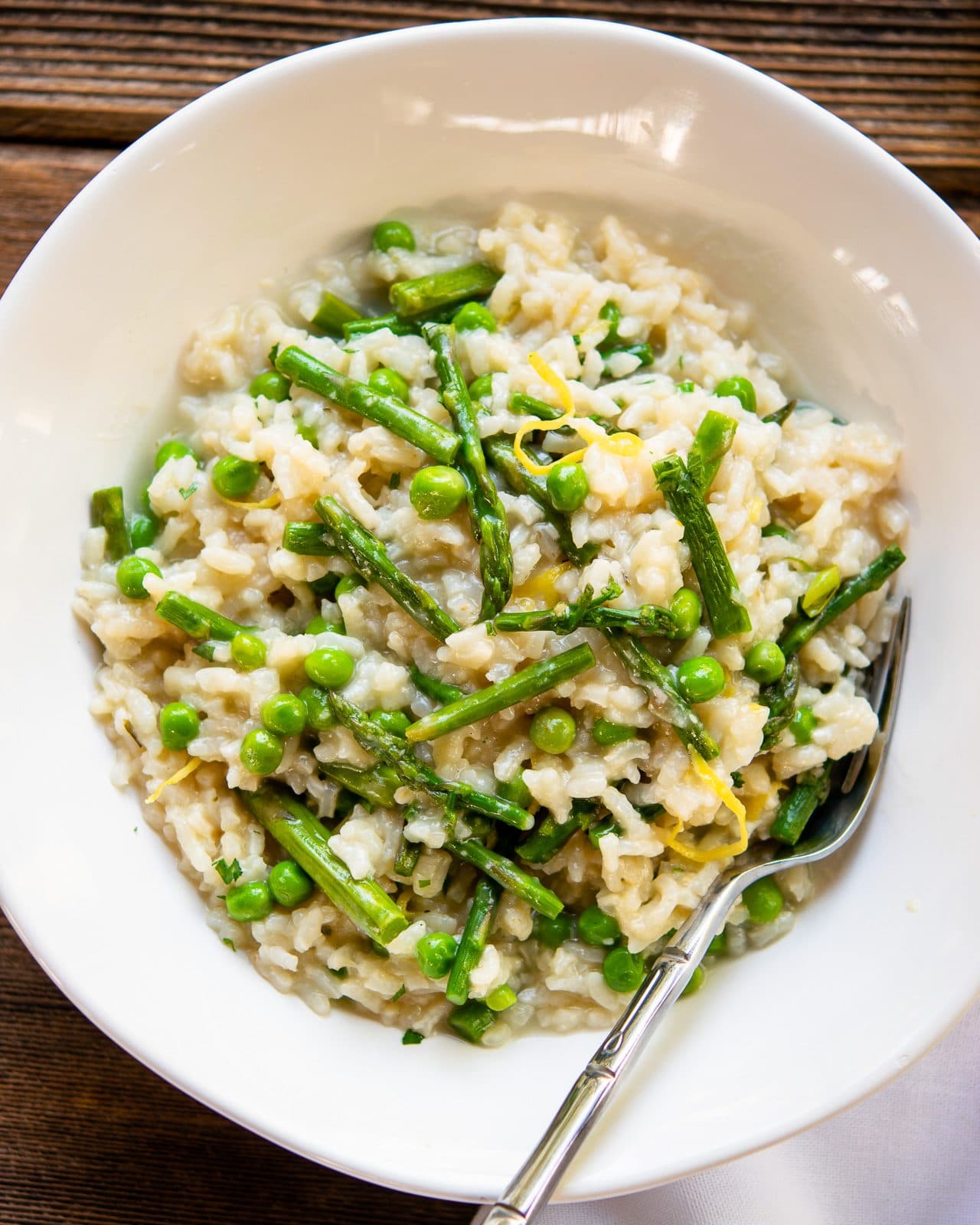 Risotto with Asparagus and Peas - Pressure Cooker Version