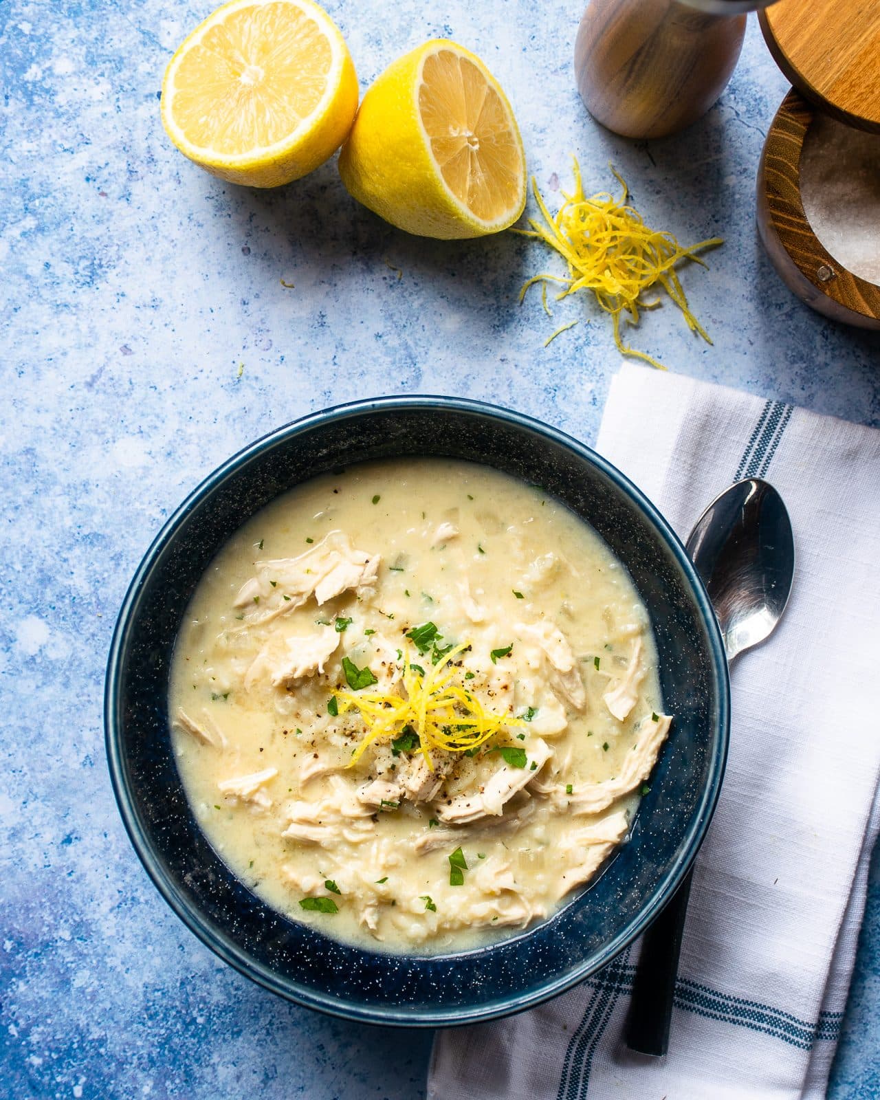Avglolemono – Chicken and Rice Soup with Lemon (Stovetop Version)