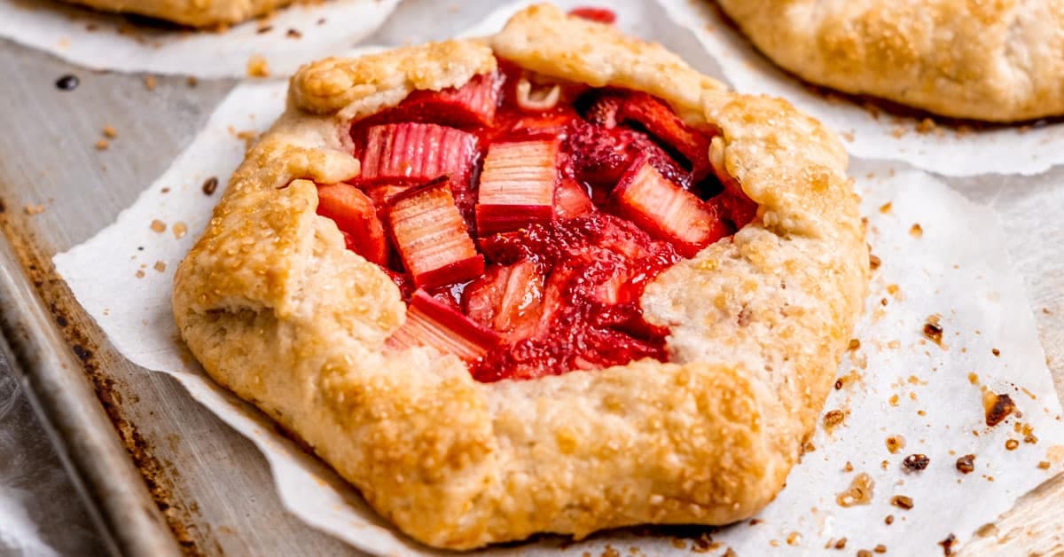 Mini Strawberry Rhubarb Galettes