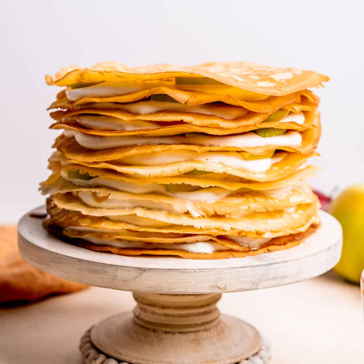 Caramel Apple Crepe Cake
