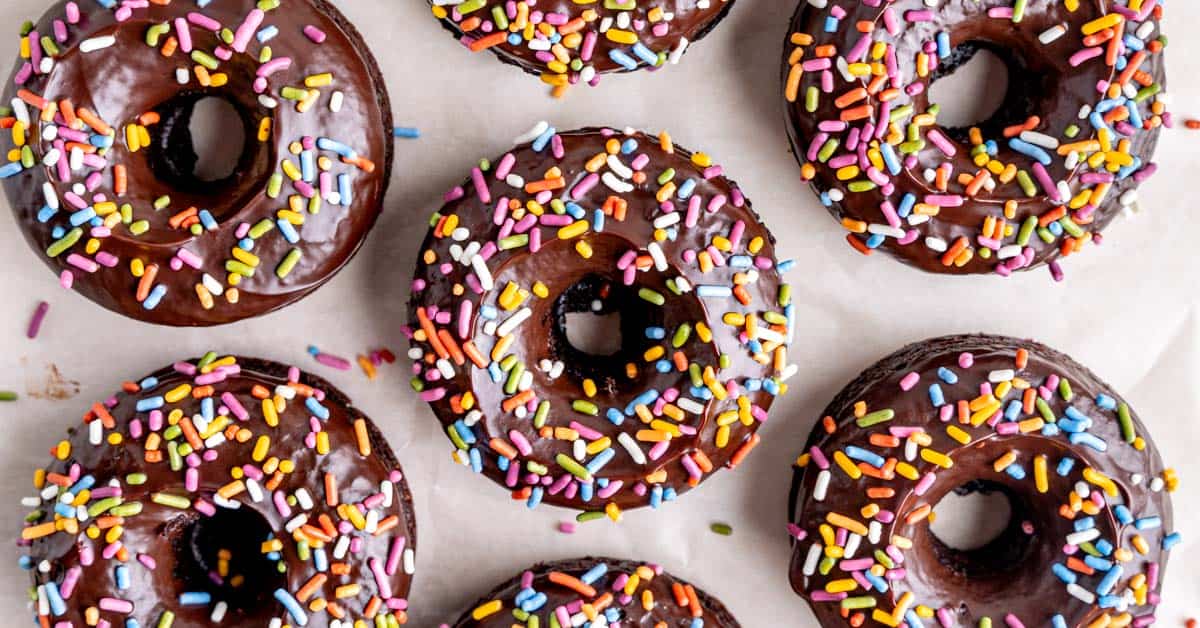 Chocolate Donuts with Sprinkles