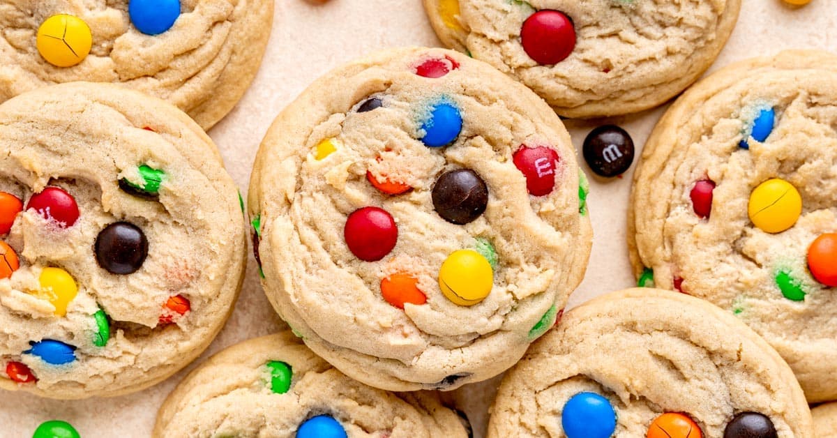 Soft M&M Cookies