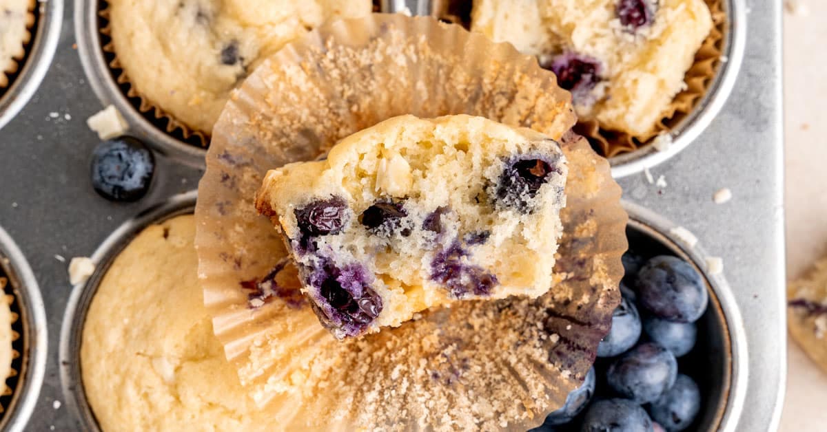 White Chocolate and Blueberry Muffins