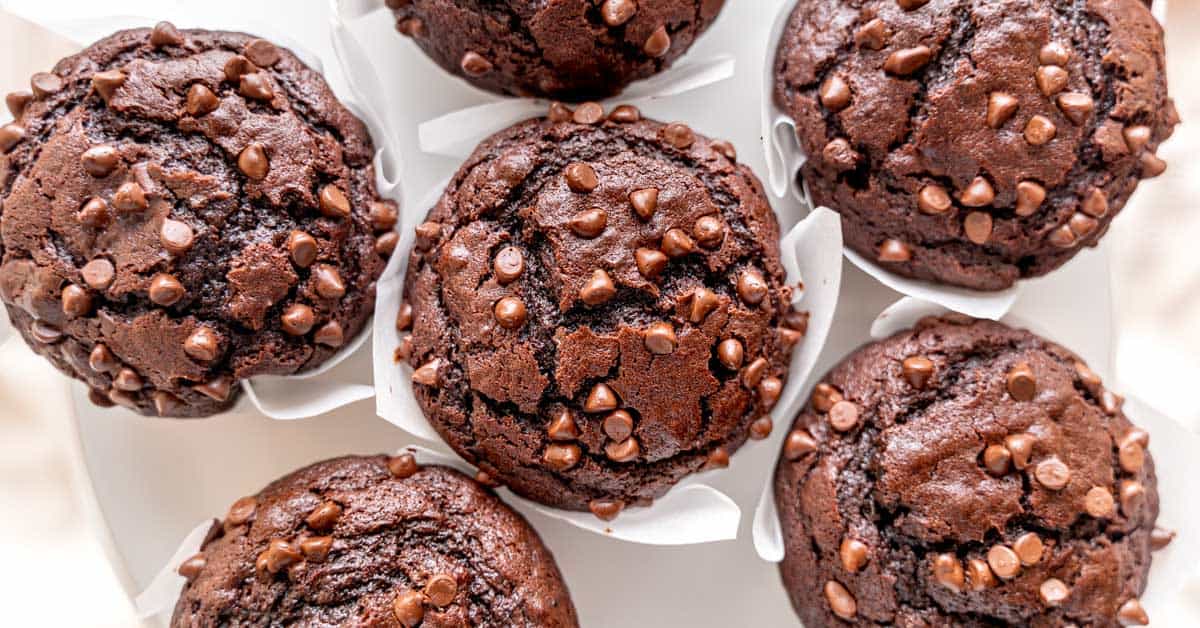 Easy Triple Chocolate Brownie Muffins
