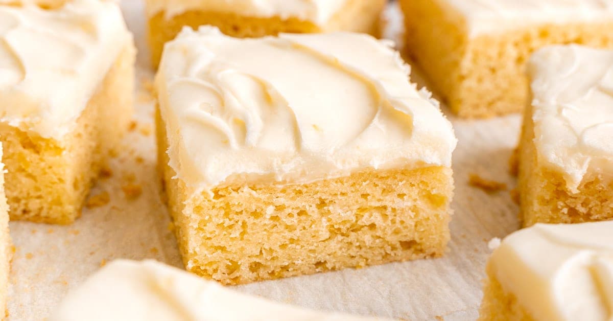 Lemon Snack Cake with Cream Cheese Frosting