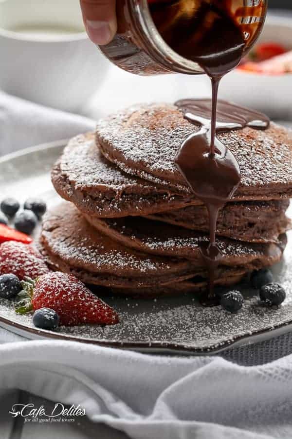 Double Chocolate Brownie Pancakes