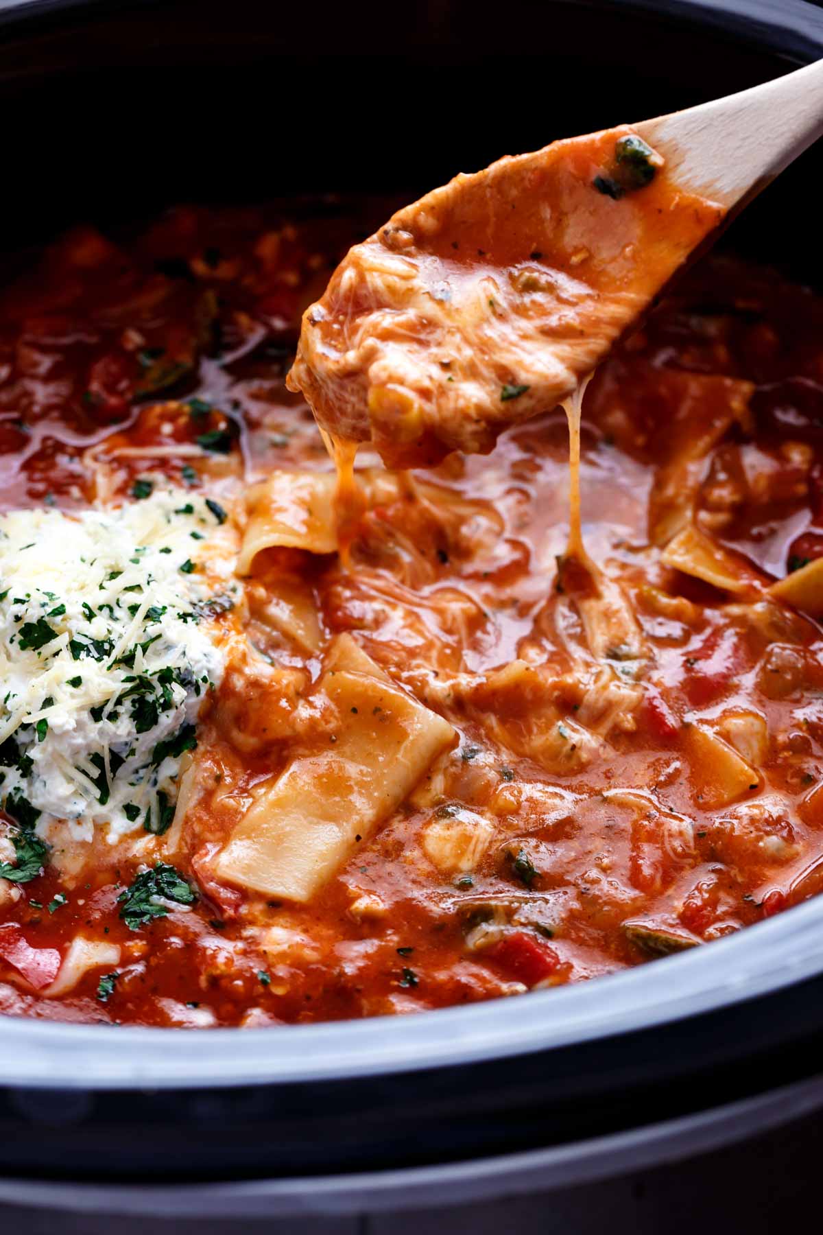 Slow Cooker Lasagna Soup