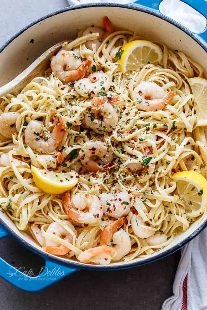 Browned Butter Shrimp Scampi