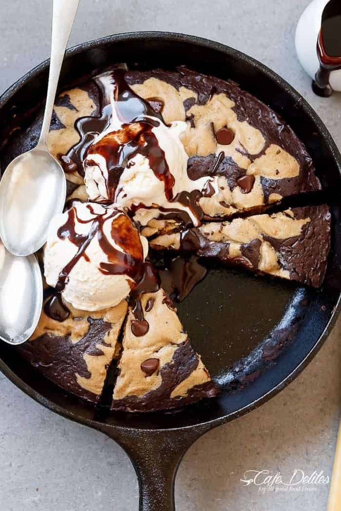 Chocolate Chip Skillet Brookie