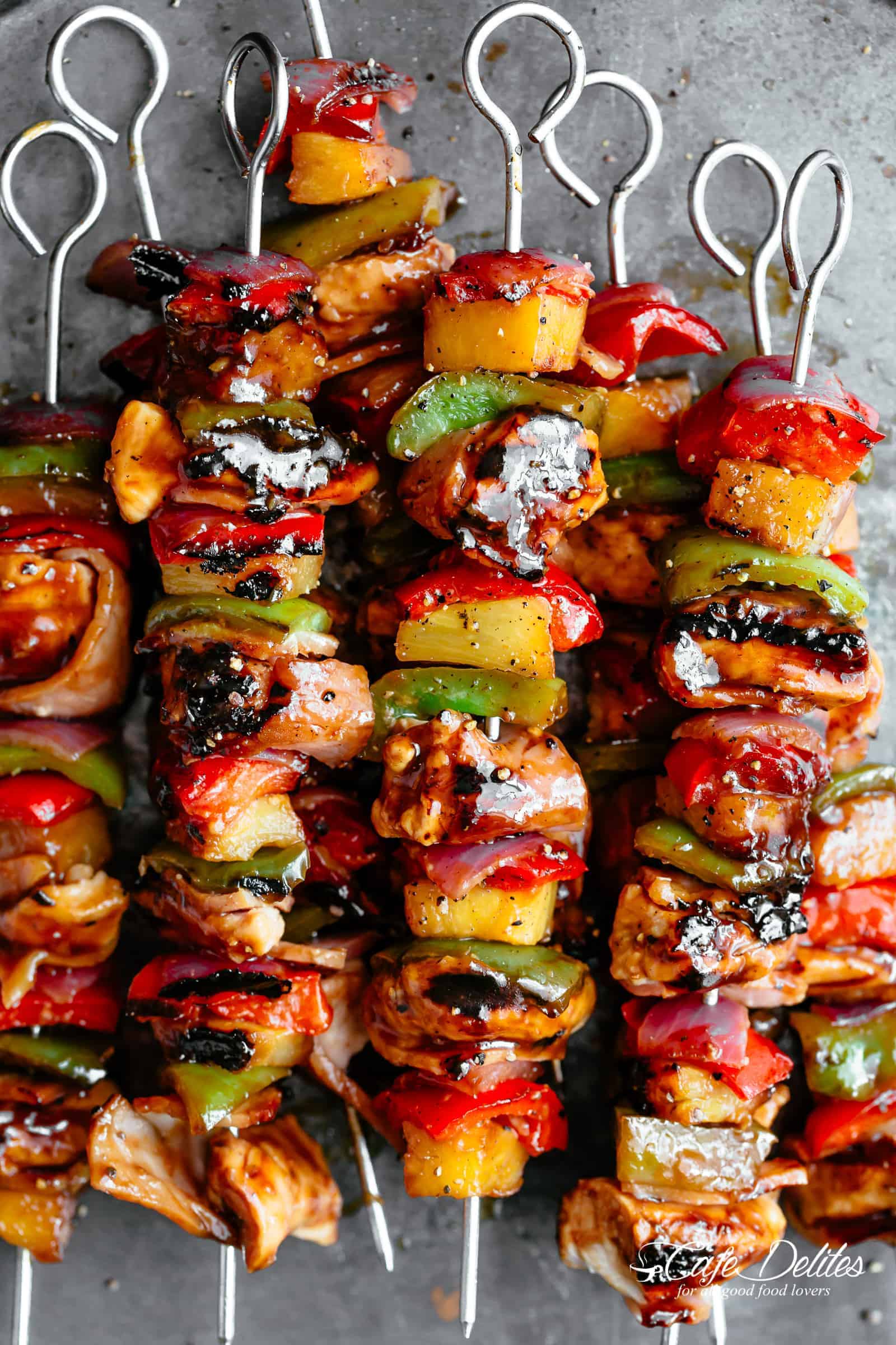 Hawaiian Bacon Pineapple Chicken Kebabs
