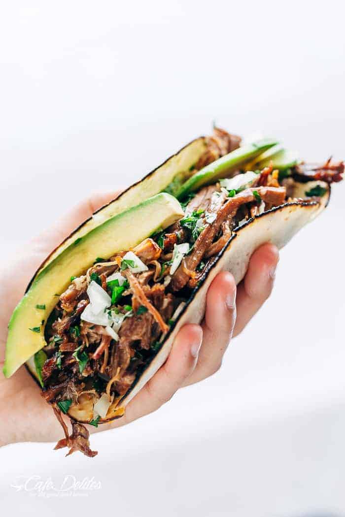Slow Cooker Barbacoa Short Rib Tacos