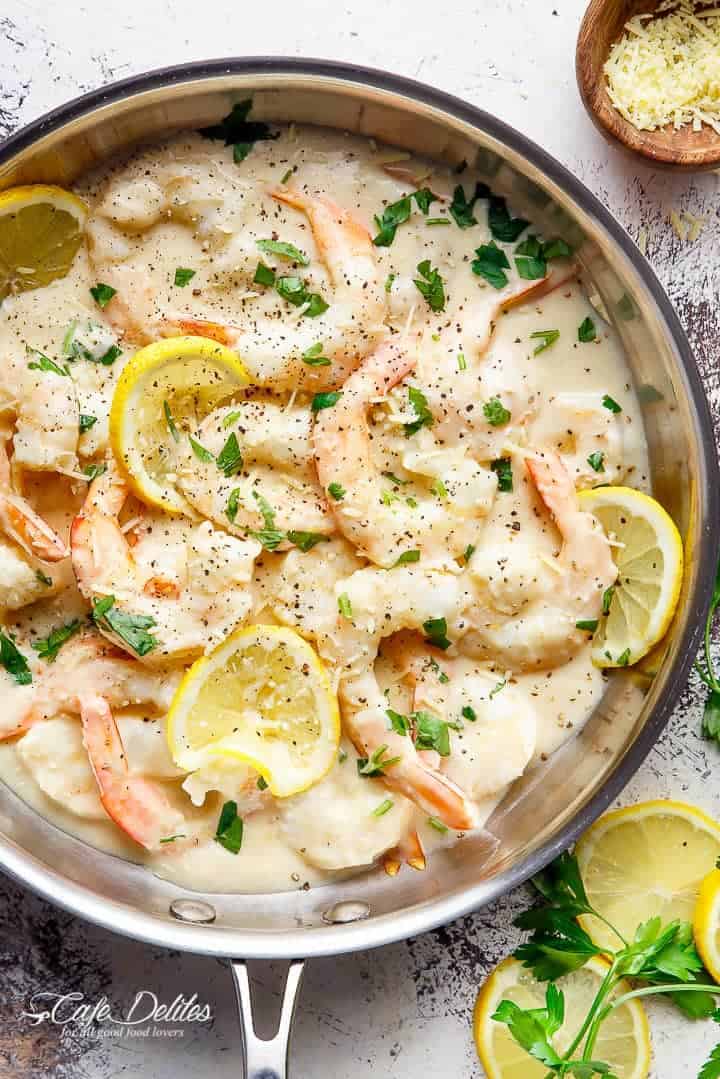 Creamy Lemon Parmesan Shrimp