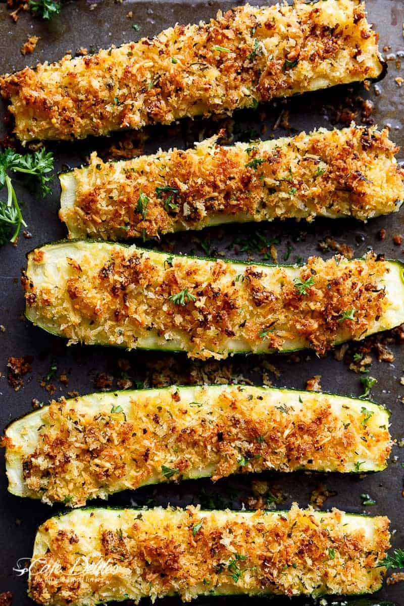 Crispy Stuffed Zucchini