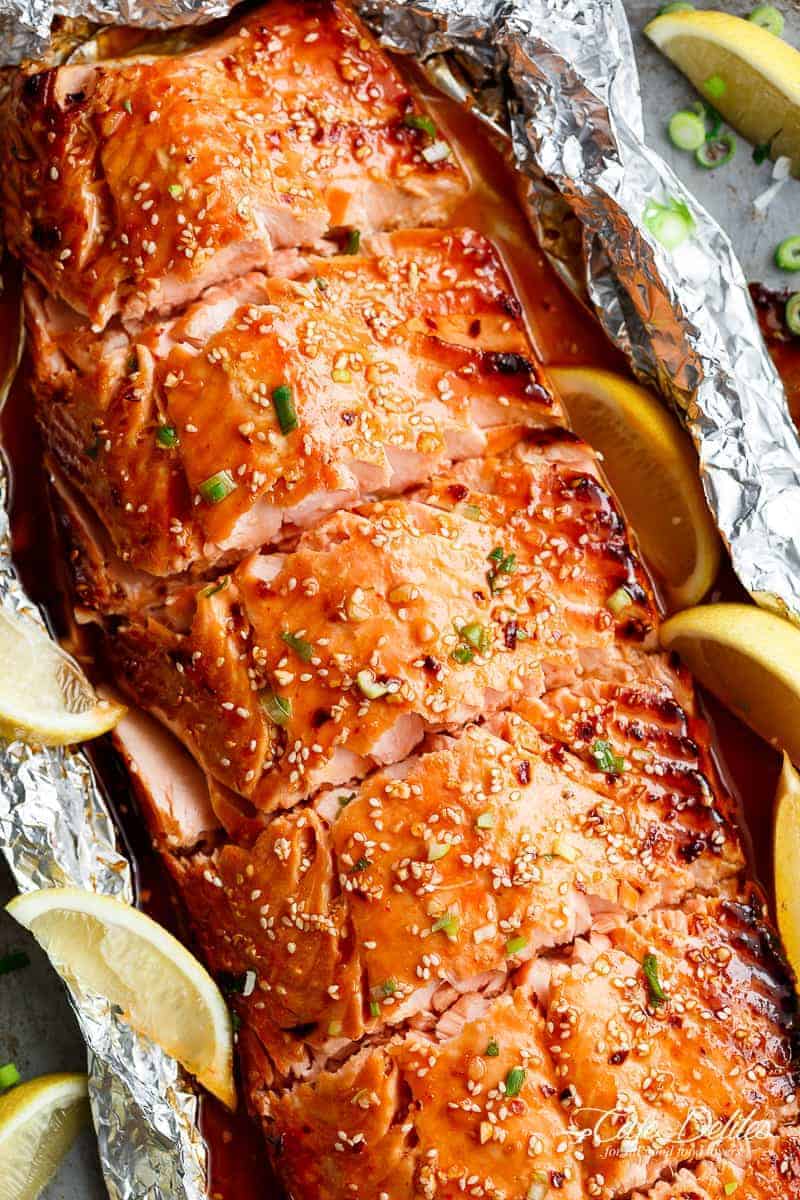 Easy Honey Sesame Salmon In Foil