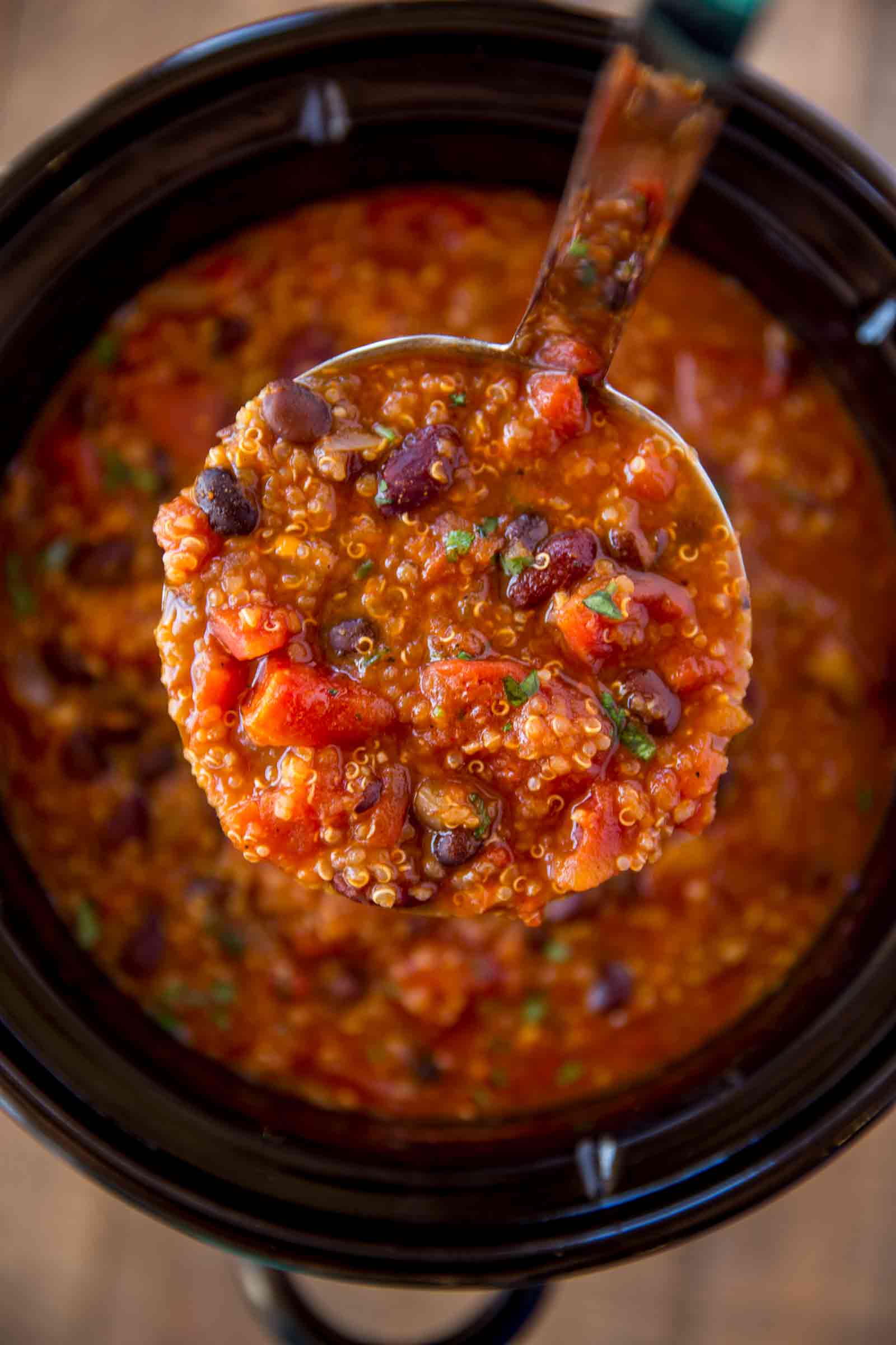 Slow Cooker Vegetarian Quinoa Chili