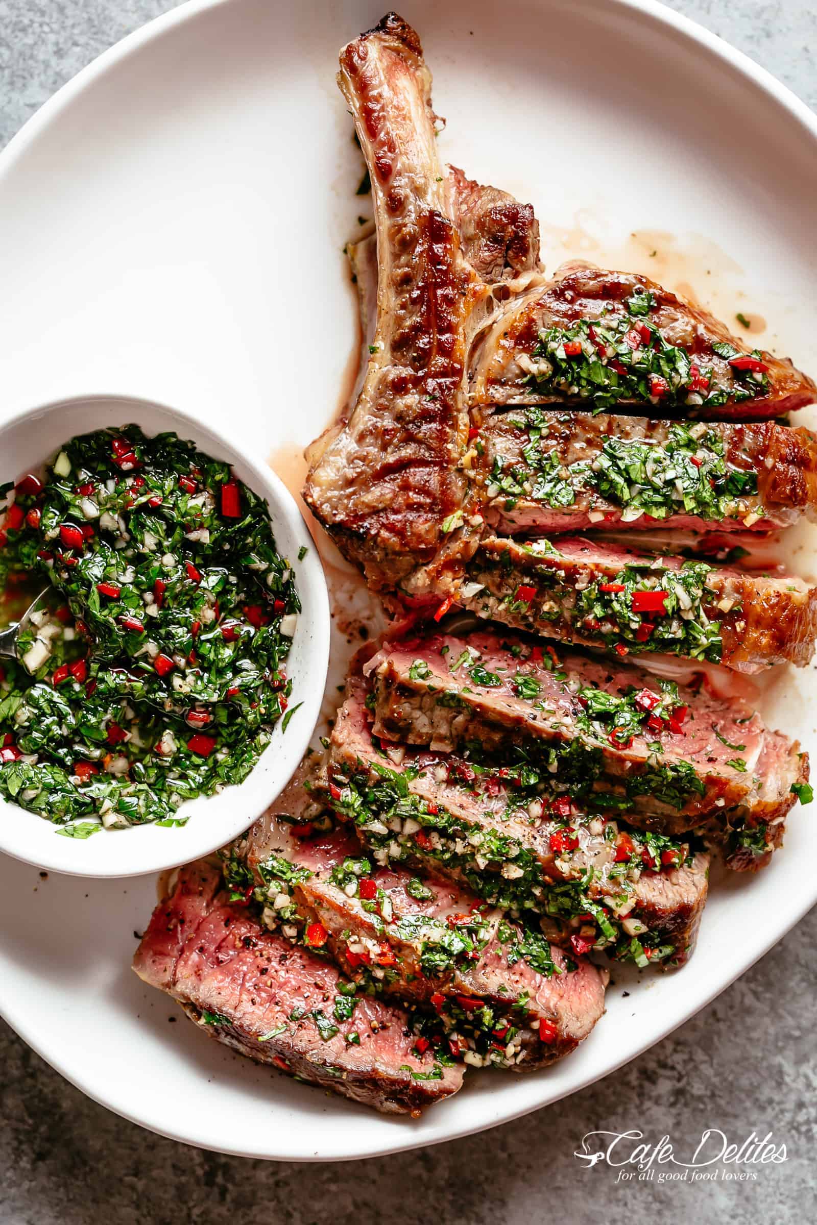 Steaks with Chimichurri (Churrasco from Uruguay & Argentina)