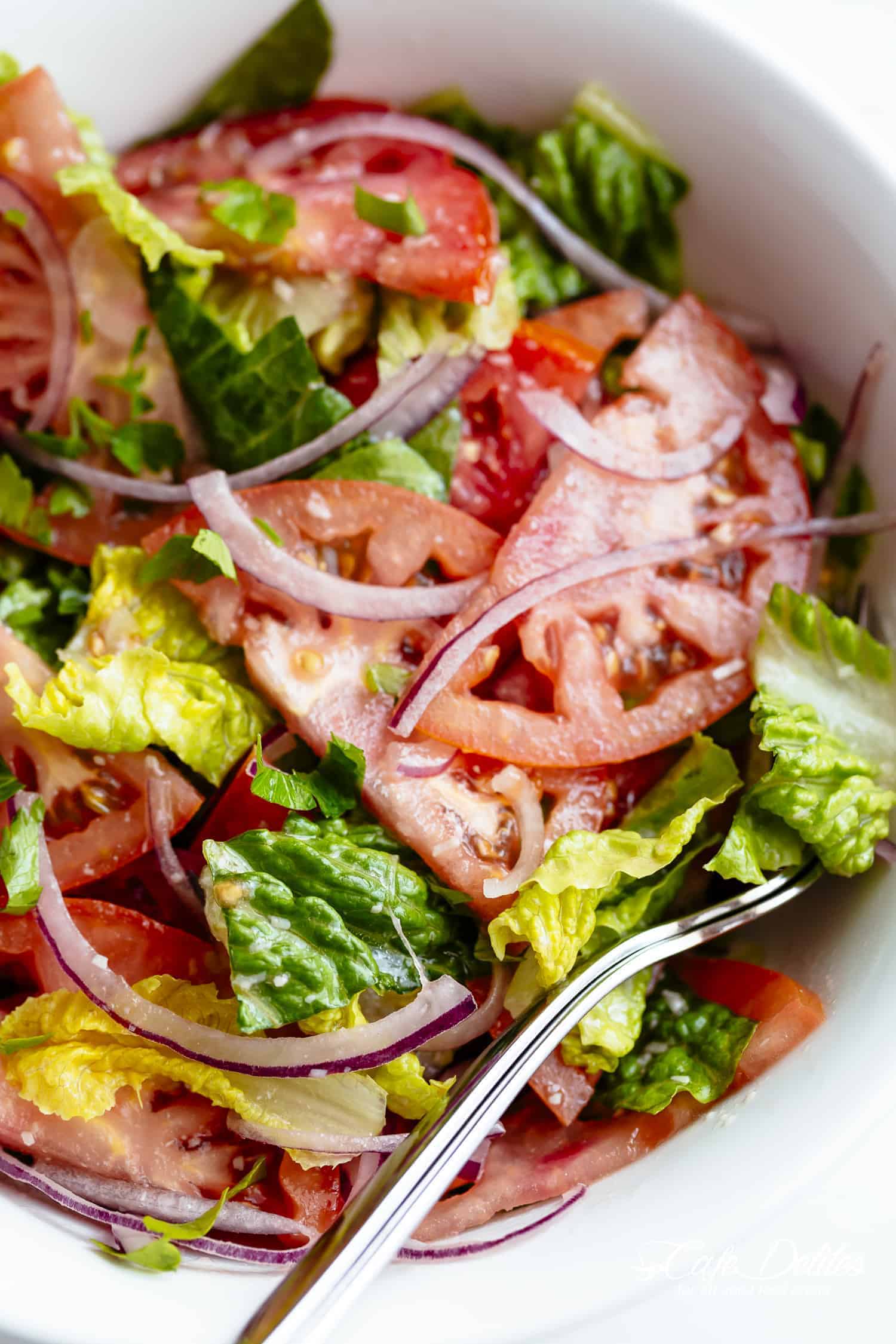 Tomato Salad with Lemon Parmesan Vinaigrette