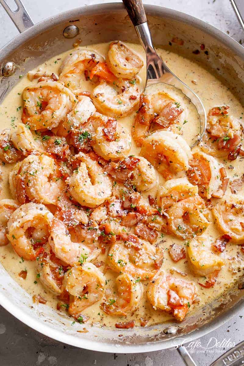 Carbonara Shrimp Alfredo