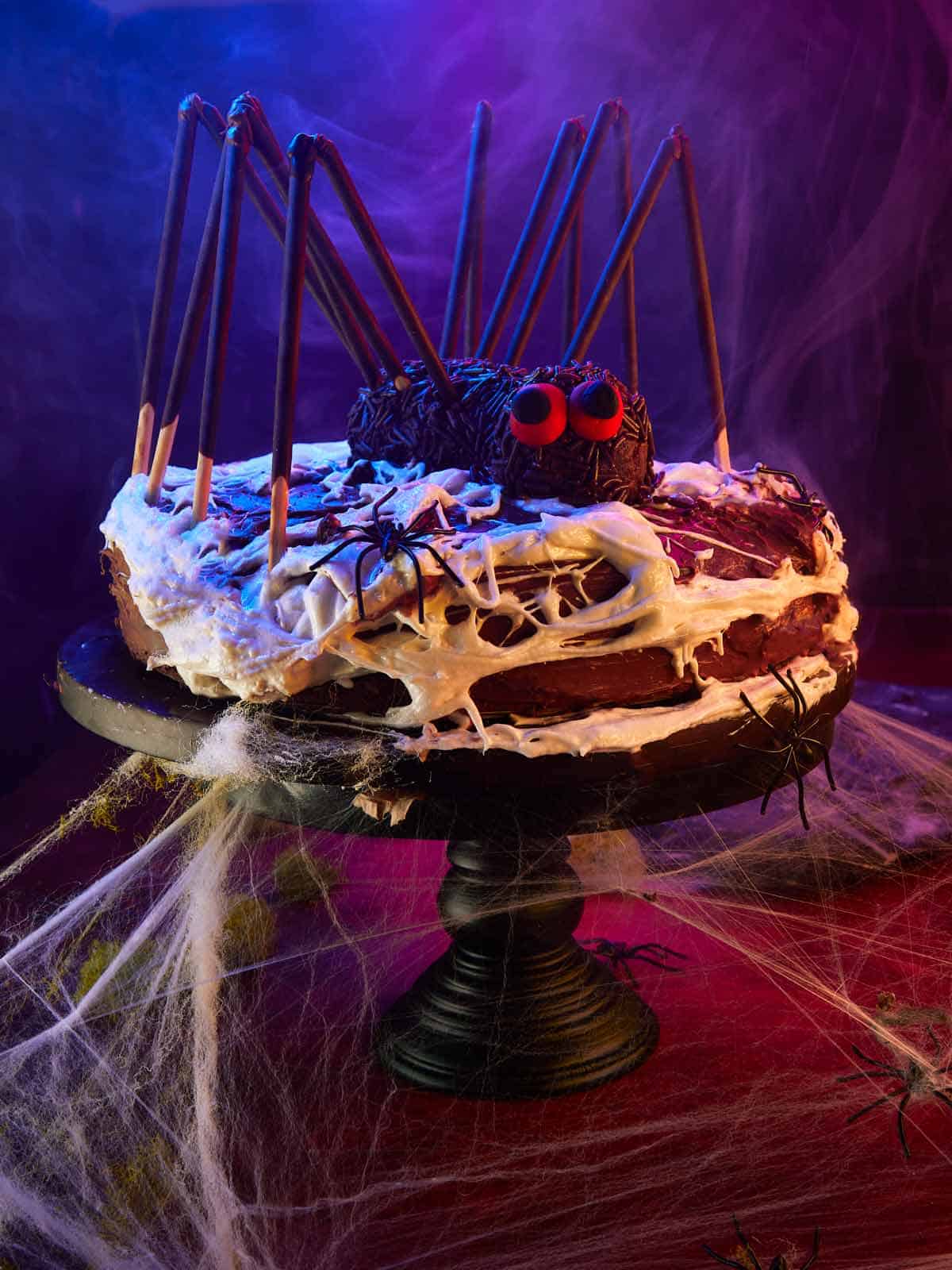 Chocolate Spider Layer Cake Recipe