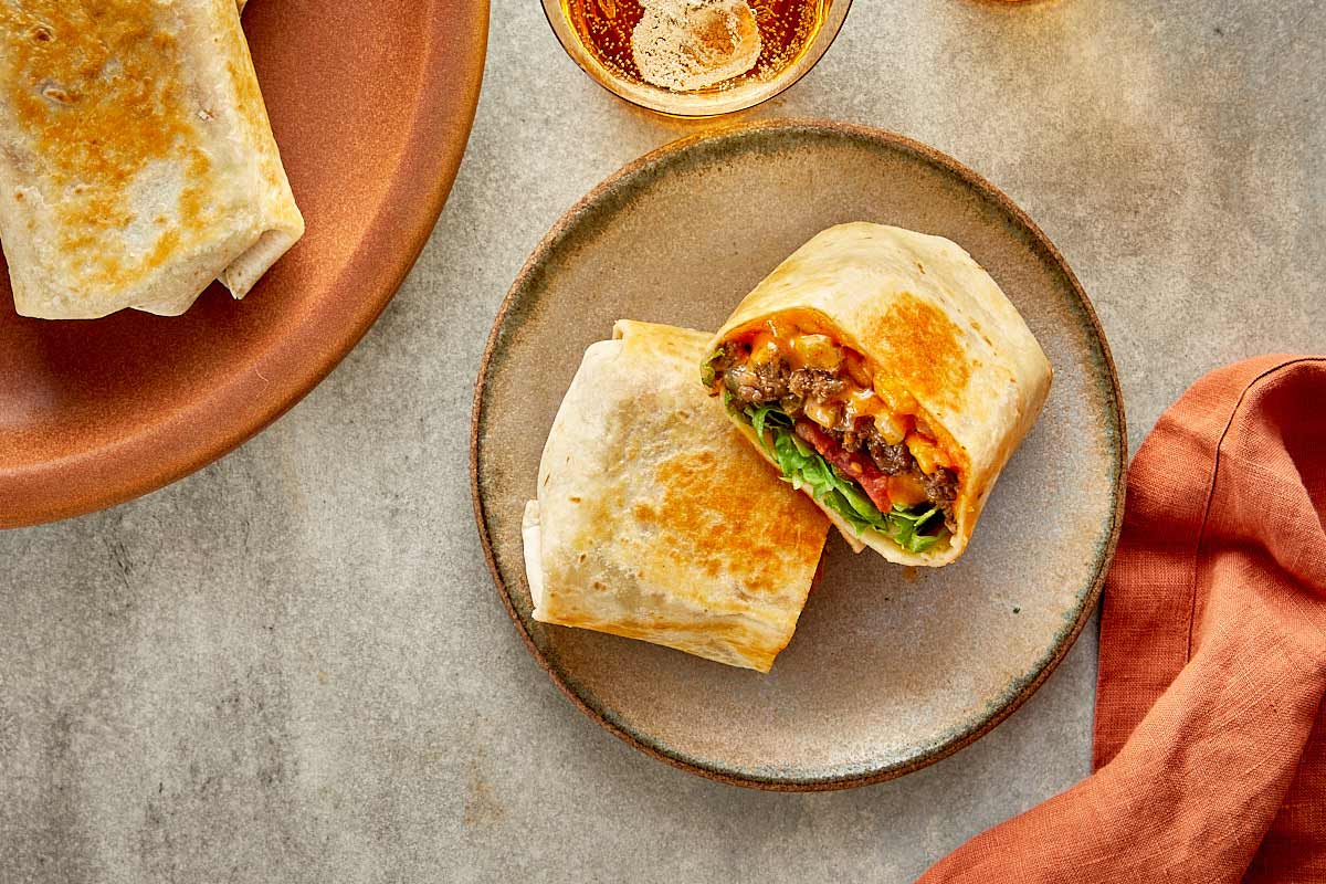 Loaded Cheeseburger Wraps (Big Mac Style)