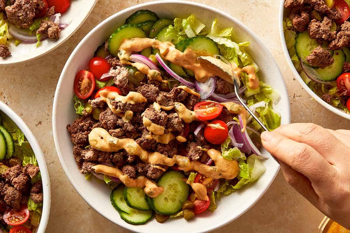 Healthy Burger Bowl with Secret Sauce Recipe