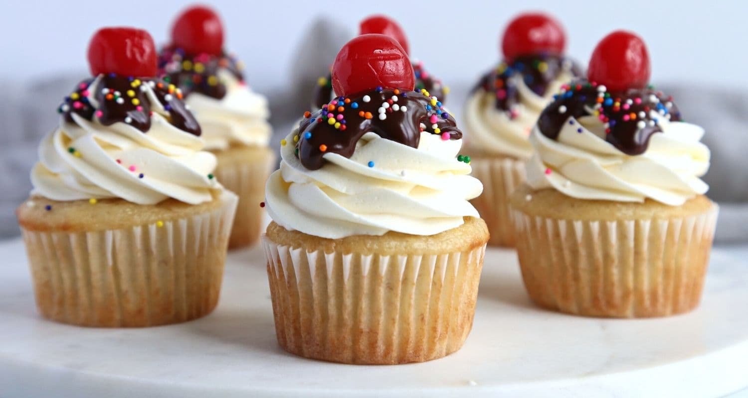 Banana Split Cupcakes