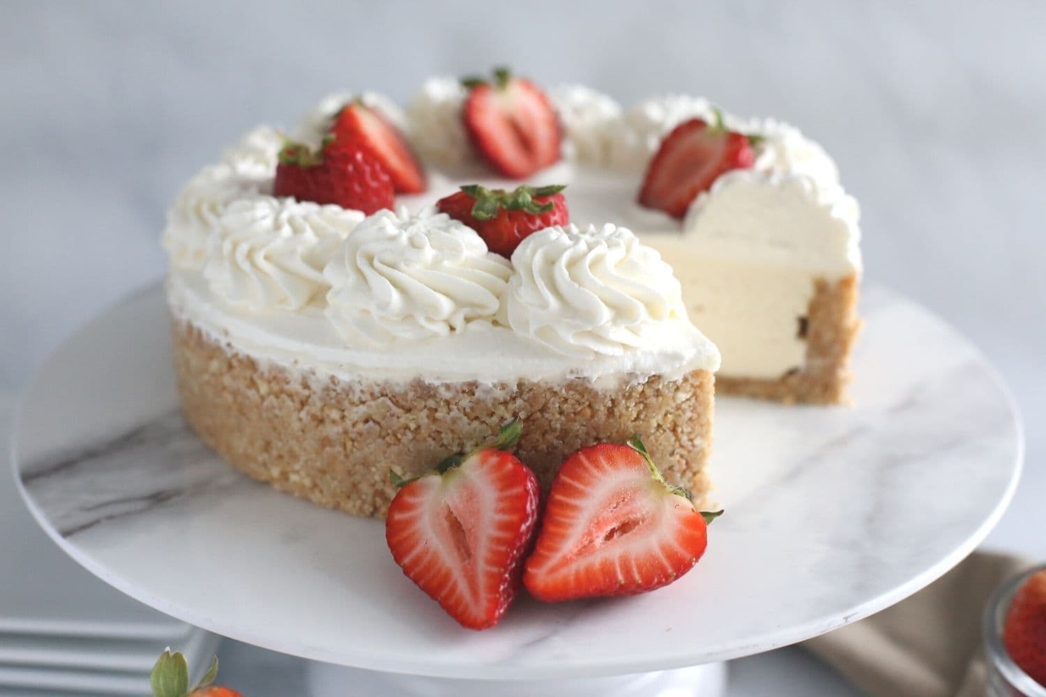 No Bake Vanilla Cheesecake