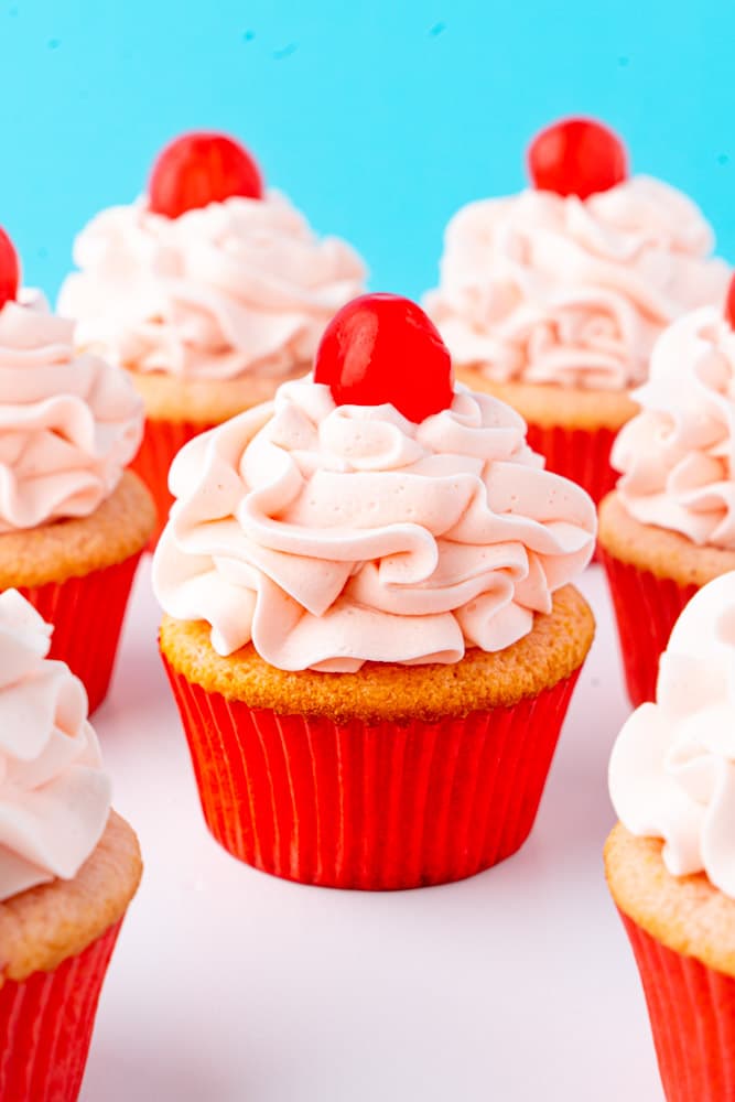 Cherry Almond Cupcakes