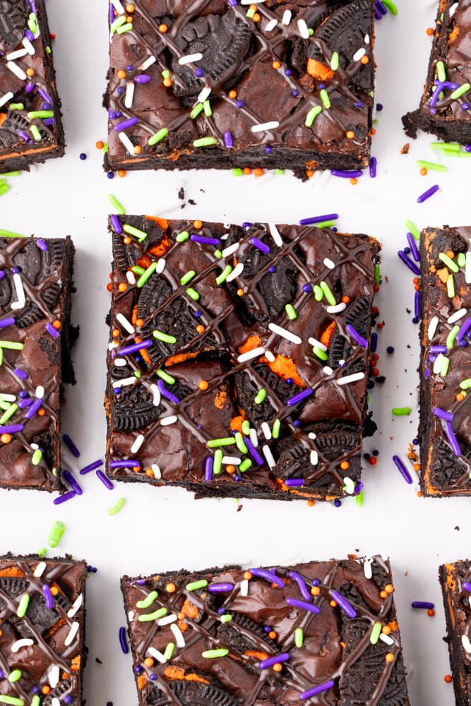 Halloween Oreo Brownies
