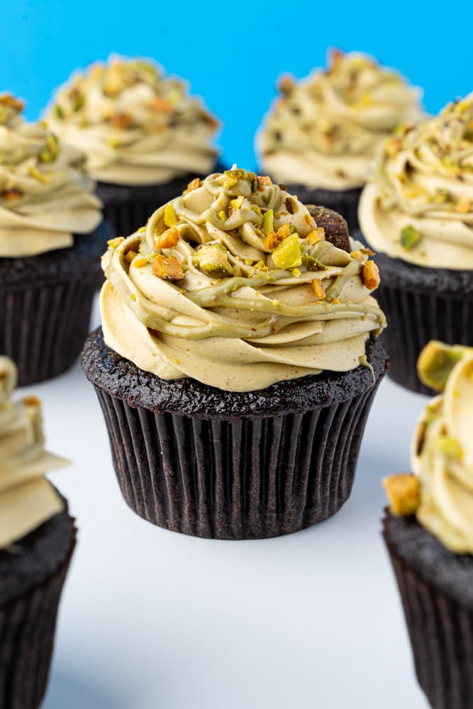 Chocolate Pistachio Cupcakes