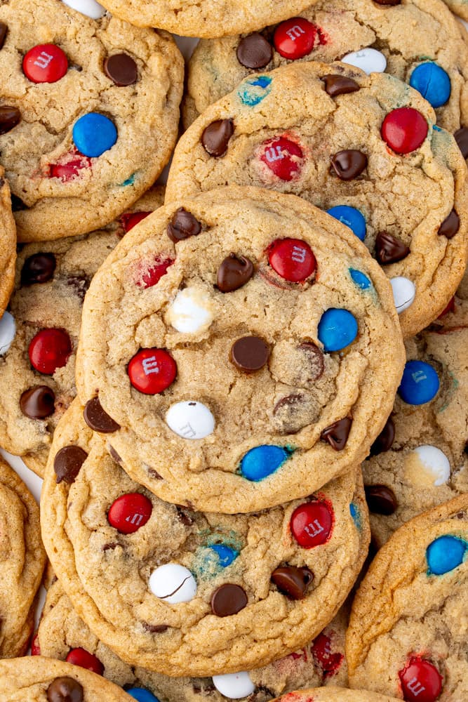 Patriotic M&M Cookies