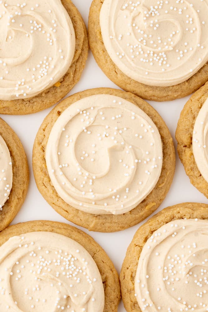 Frosted Peanut Butter Cookies