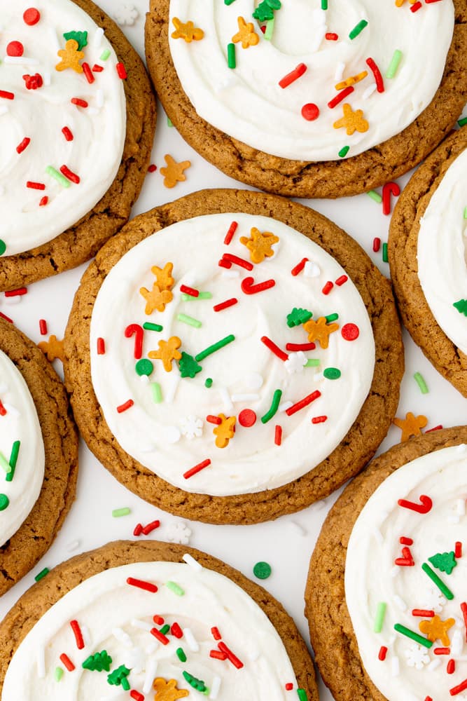 Frosted Gingerbread Cookies