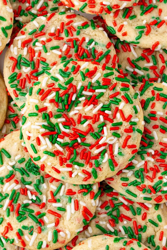 Christmas Funfetti Sugar Cookies