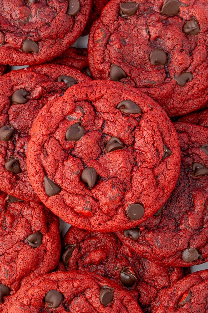 Red Velvet Chocolate Chip Cookies