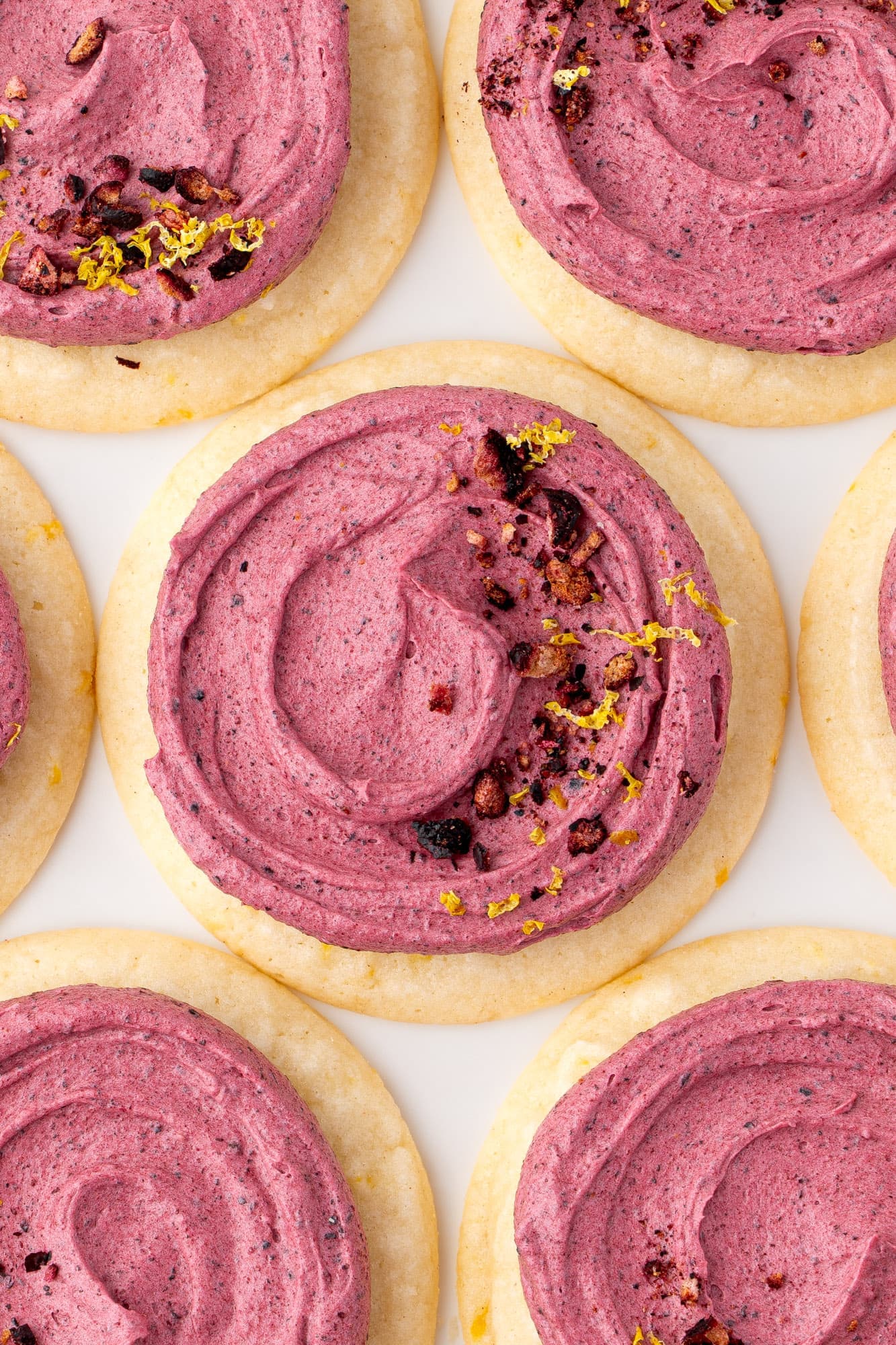 Blueberry Frosted Lemon Cookies