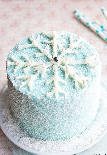 White Snowflake Cake (Winter Cake)