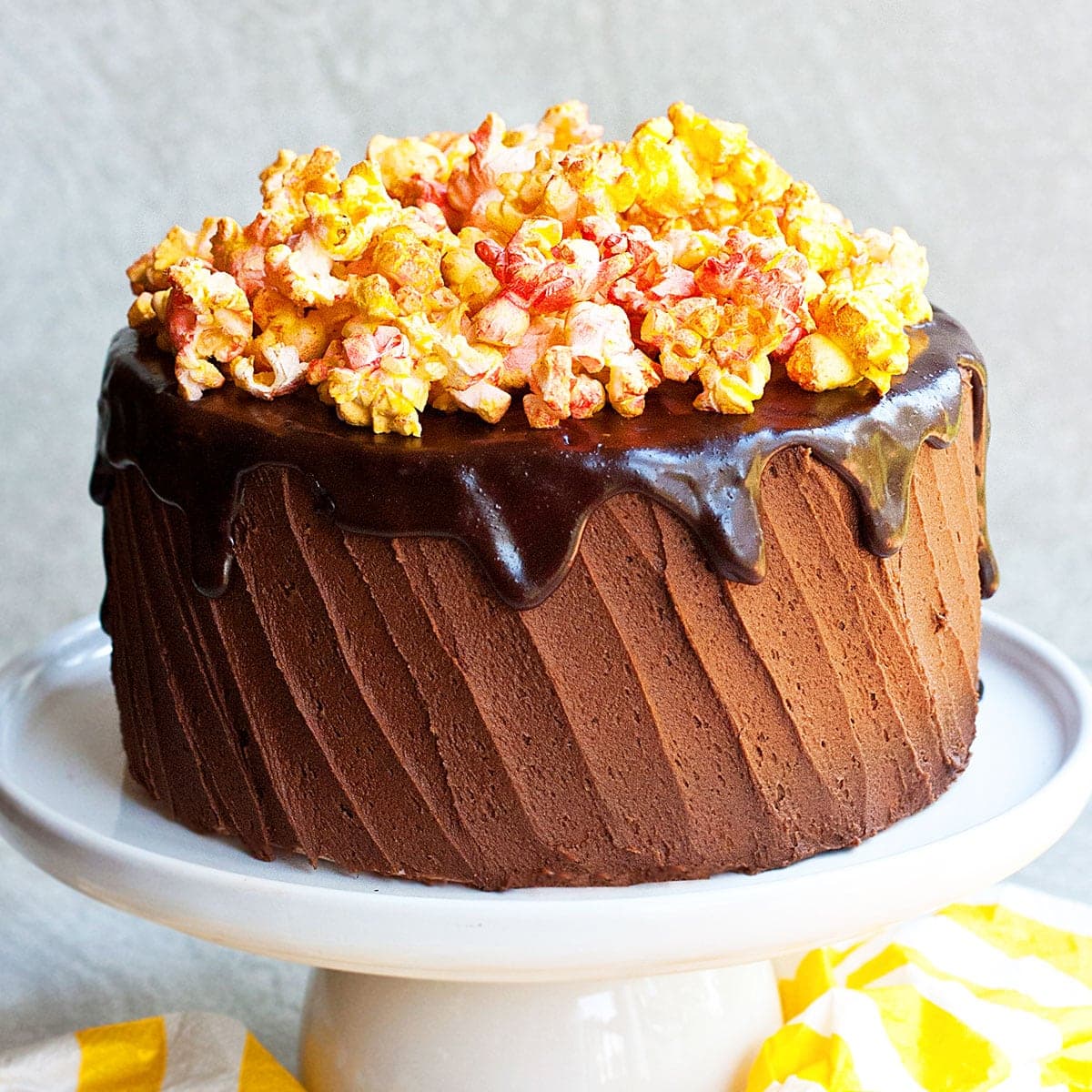 Chocolate Popcorn Cake (Easy)