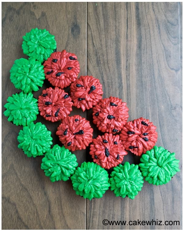 Easy Watermelon Cupcakes (Pull Apart Cupcakes)