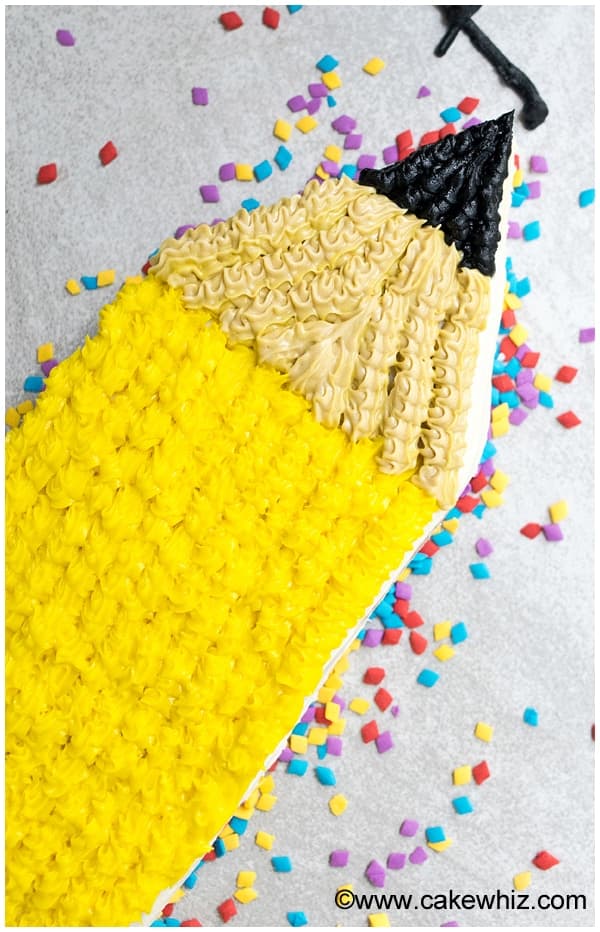 Easy Pencil Cake (Back to School Cake)