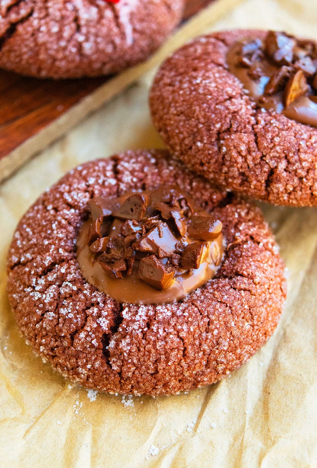 Easy Chocolate Thumbprint Cookies (Ganache)