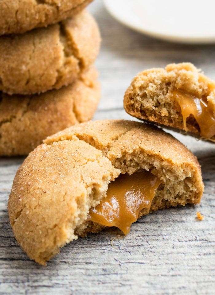 Stuffed Caramel Snickerdoodles