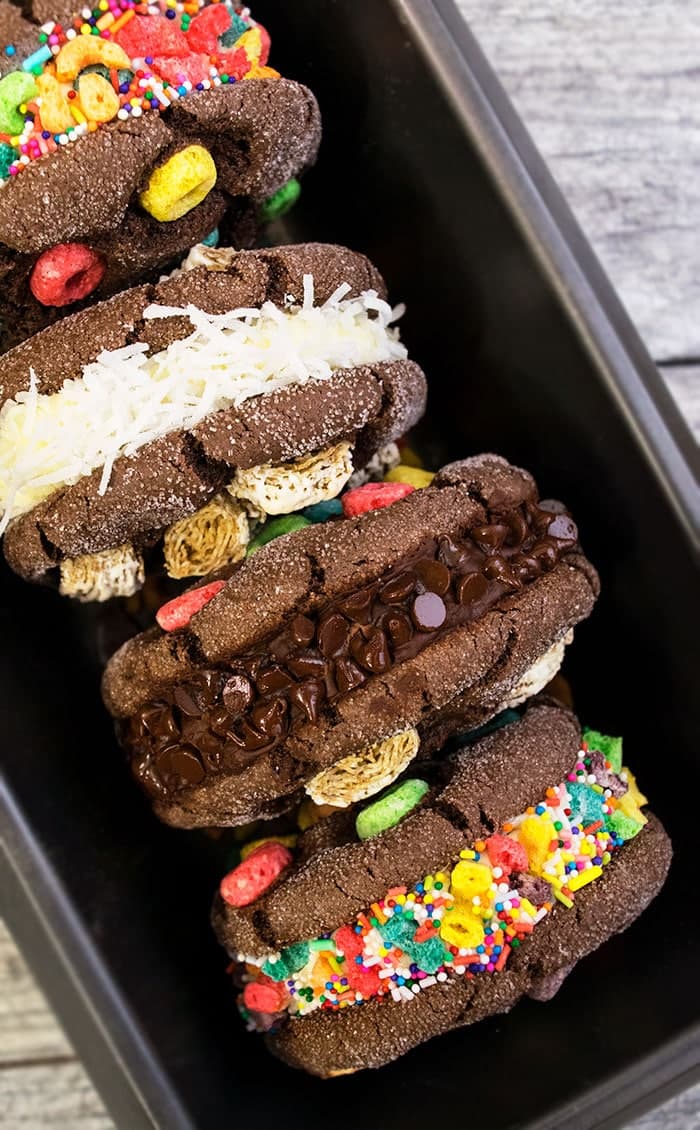 Easy Ice Cream Sandwiches (Cake Mix)