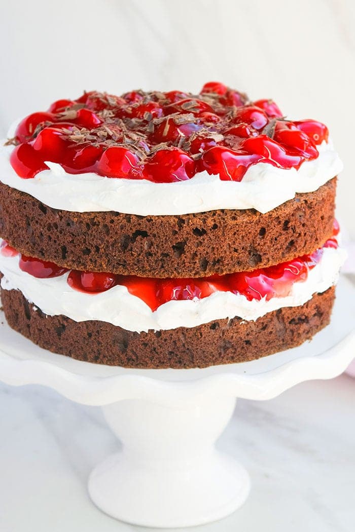 Easy Black Forest Cake (With Cake Mix)